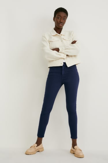 Donna - Jeans skinny - a vita alta - One Size Fits More - blu scuro