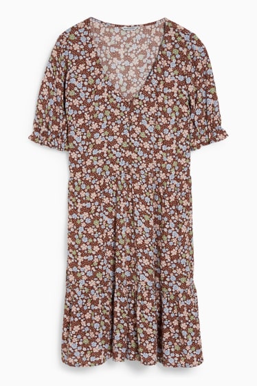 Femmes - CLOCKHOUSE - robe - floral - marron