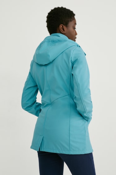 Women - Outdoor jacket with hood - dark turquoise