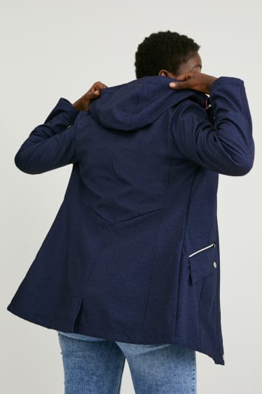 Women - Outdoor jacket with hood - dark blue
