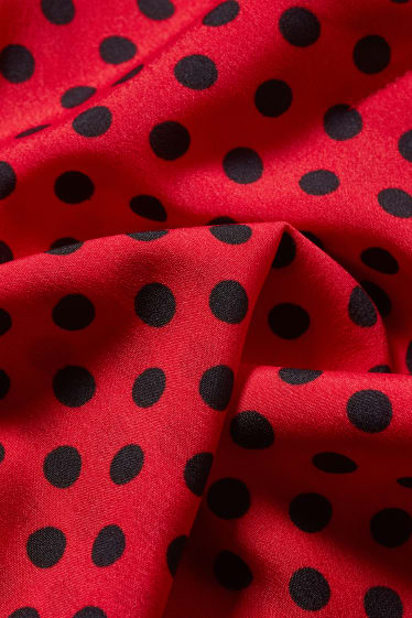 Damen - Multipack 2er - Bluse - gepunktet - rot / schwarz