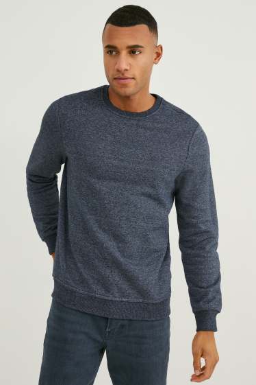 Herren - Sweatshirt - dunkelblau-melange