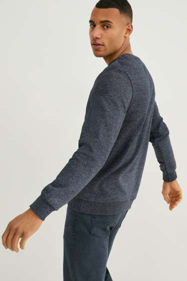 Herren - Sweatshirt - dunkelblau-melange
