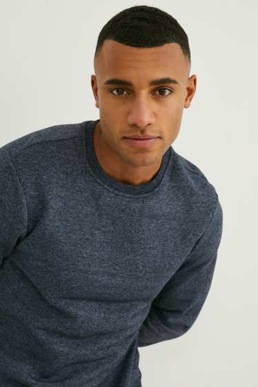 Herren - Sweatshirt - dunkelblau-melange