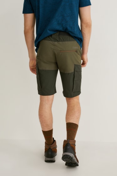 Uomo - Bermuda tecnici con cintura - hiking - verde scuro