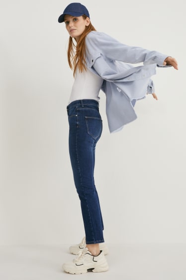 Femmes - Slim jean - mid waist - jean bleu