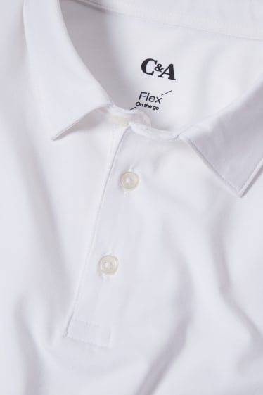 Bărbați - Tricou polo - Flex - LYCRA® - alb