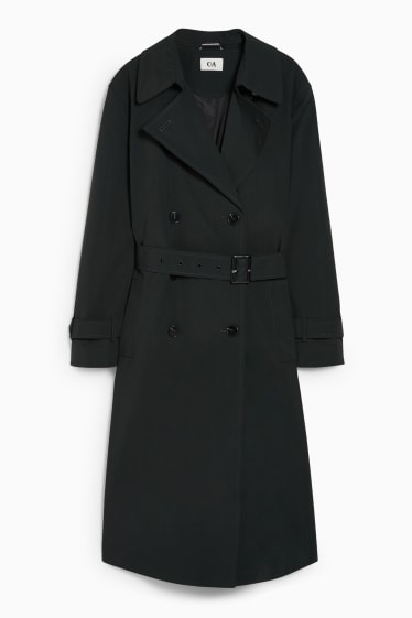 Women - Trench coat - BIONIC-FINISH®ECO - black