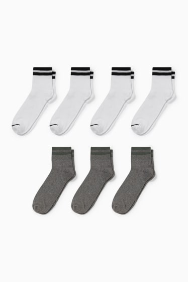 Pánské - Multipack 7 ks - nízké ponožky - LYCRA® - bílá