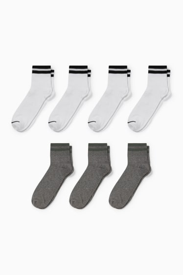 Hommes - Lot de 7 paires - socquettes - LYCRA® - blanc