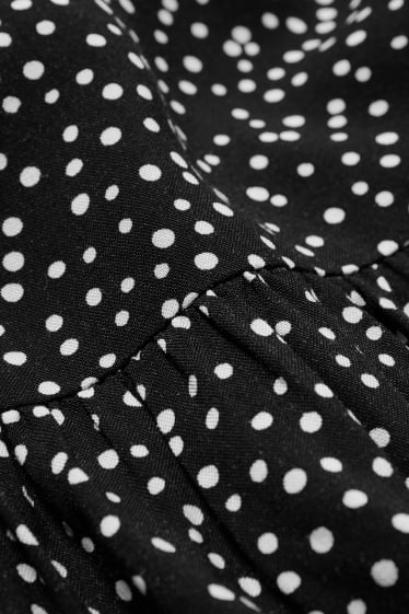 Dámské - Šaty - puntíkované - černá