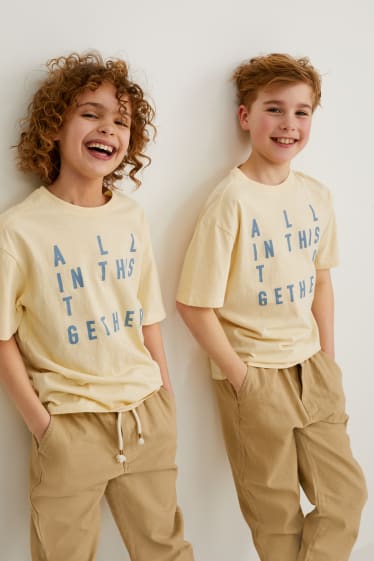 Copii - Tricou cu mânecă scurtă - genderneutral - galben deschis