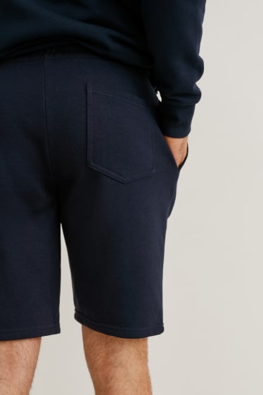 Home - Pantalons curts de xandall - blau fosc