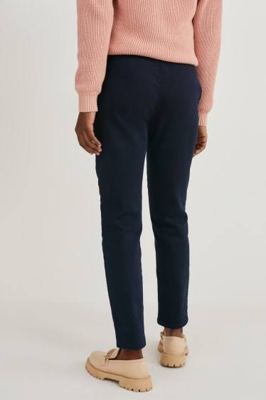 Femmes - Pantalon - slim fit - bleu foncé