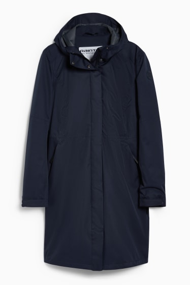 Women - Outdoor coat with hood - dark blue