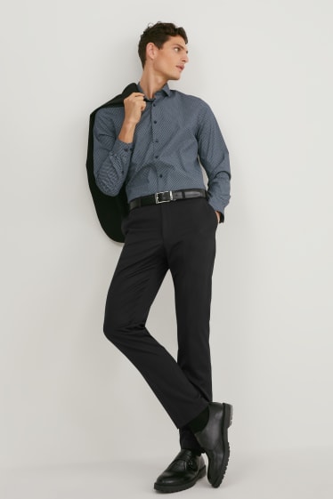 Mężczyźni - Spodnie do garnituru - regular fit - LYCRA® - czarny