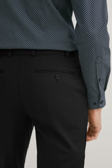 Mężczyźni - Spodnie do garnituru - regular fit - LYCRA® - czarny