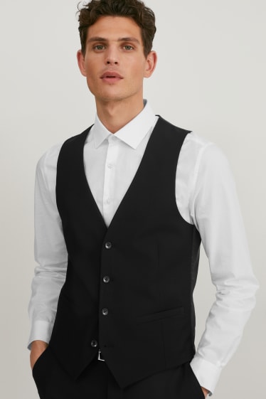 Men - Mix-and-match waistcoat - slim fit - Flex - LYCRA®  - black