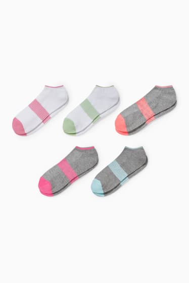 Kinder - Multipack 5er - Sneakersocken - weiß