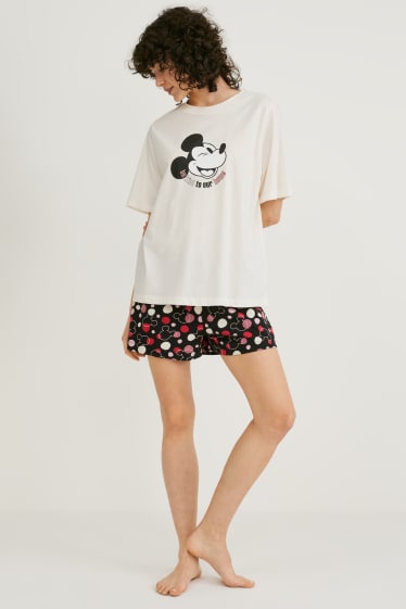 Femei - Pijama - Mickey Mouse - alb-crem