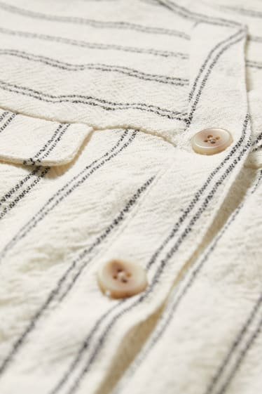 Children - Jumpsuit with belt - striped - cremewhite