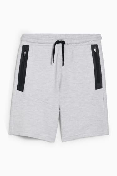 Kinder - Sweatshorts - weiß-melange