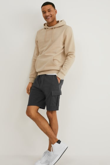 Herren - Sweatshorts - grau-melange