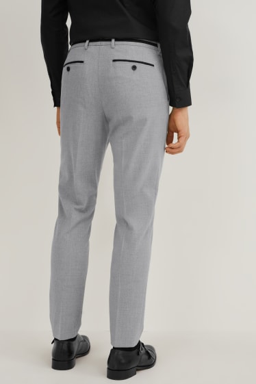 Bărbați - Pantaloni modulari - slim fit - Flex - LYCRA® - gri deschis melanj