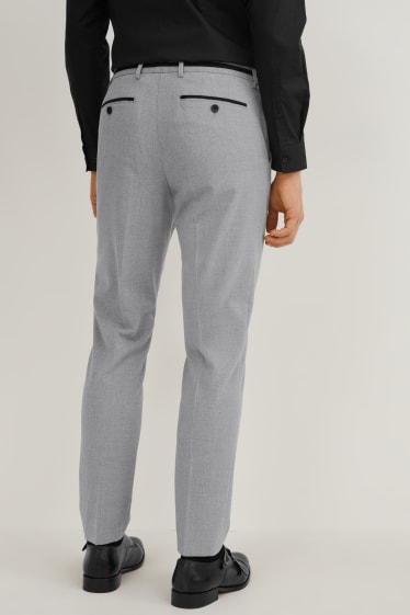 Uomo - Pantaloni coordinabili - slim fit - Flex - LYCRA® - grigio chiaro melange