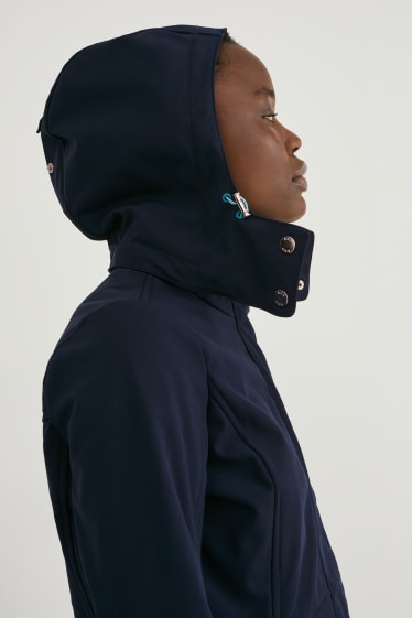 Women - Outdoor coat with hood - dark blue