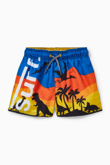 Children - Dinosaur - swim shorts  - dark blue