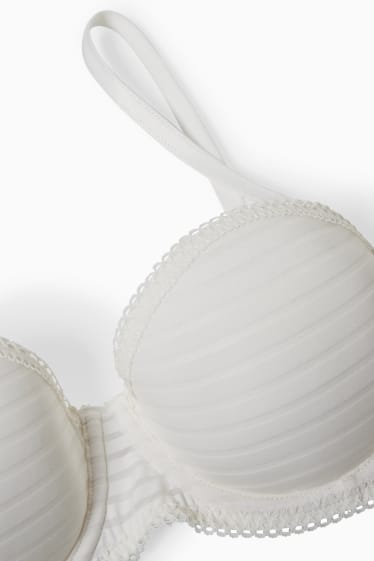 Femmes - Soutien-gorge avec armatures - BALCONETTE - ampliforme - blanc crème