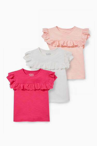 Bambini - Confezione da 3 - t-shirt - rosa