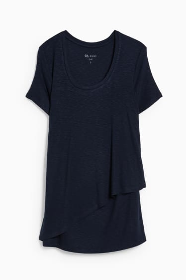 Donna - T-shirt per allattamento - blu scuro