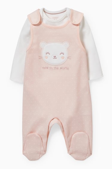 Babies - Romper set  - 2 piece - rose