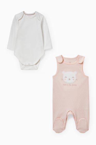 Babies - Romper set  - 2 piece - rose