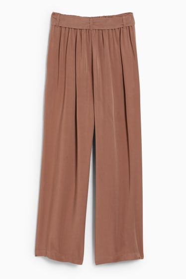 Niños - Pantalón de tela - wide leg - Tencel™ - marrón