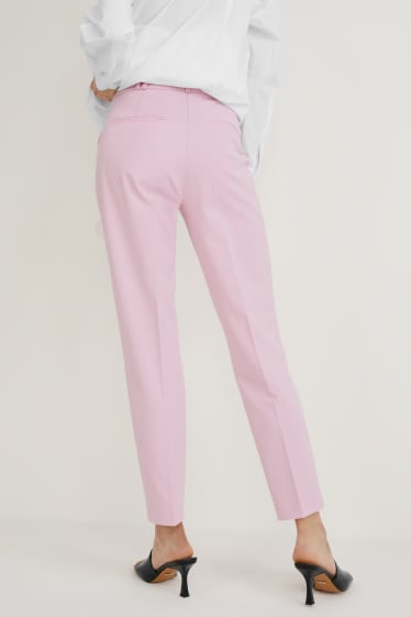 Women - Business trousers - slim fit - rose-melange