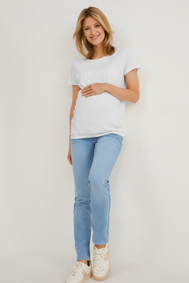 Dames - Zwangerschapsjeans - slim jeans - jeanslichtblauw