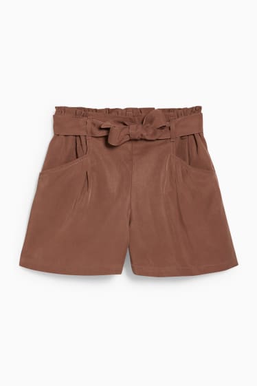 Bambini - Shorts in lyocell - marrone