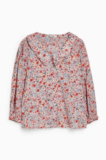 Mujer - Blusa - de flores - multicolor