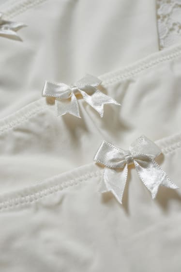 Donna - Confezione da 3 - slip - bianco crema