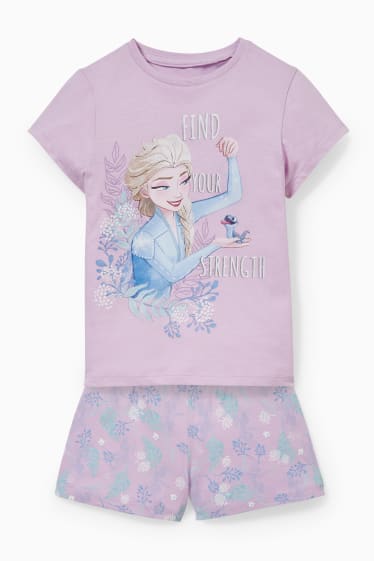 Kinder - Frozen - Shorty-Pyjama - 2 teilig - hellviolett