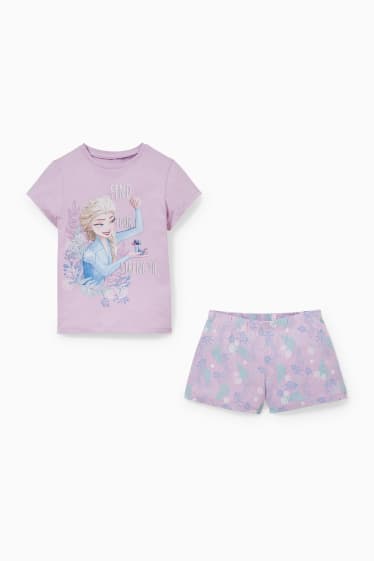 Kinder - Frozen - Shorty-Pyjama - 2 teilig - hellviolett