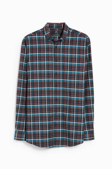Men - Business shirt - regular fit - button-down collar - easy-iron - multicoloured