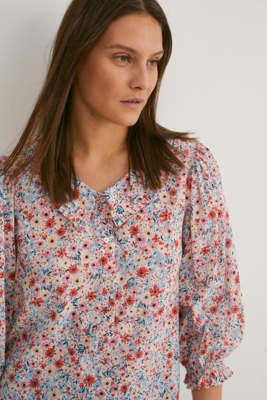 Mujer - Blusa - de flores - multicolor