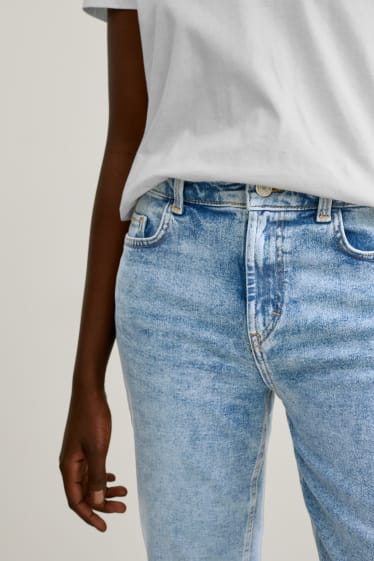 Dames - Mom jeans - high waist - jeanslichtblauw