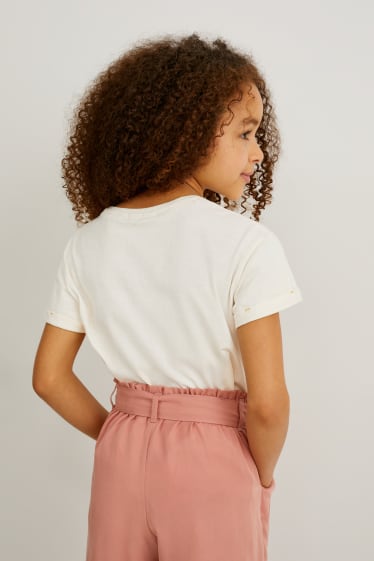 Bambine - Confezione da 3 - t-shirt - bianco crema