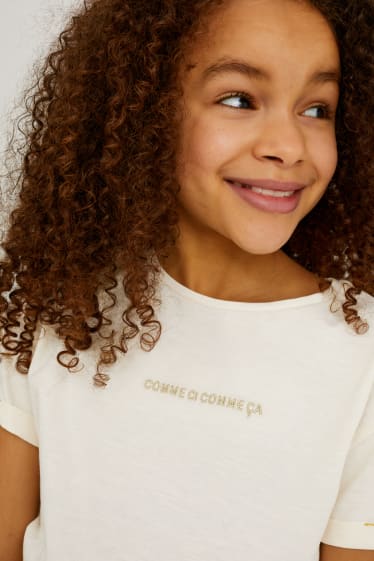 Bambine - Confezione da 3 - t-shirt - bianco crema
