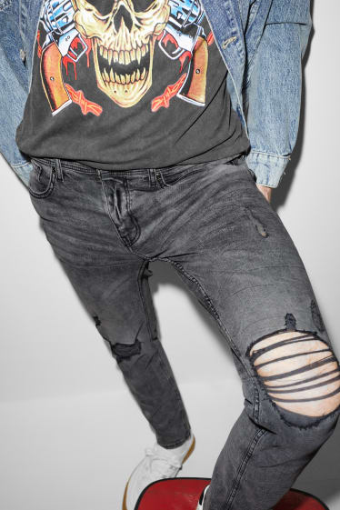 Men - CLOCKHOUSE - skinny jeans - denim-gray